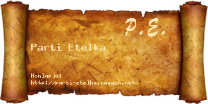 Parti Etelka névjegykártya