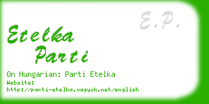 etelka parti business card